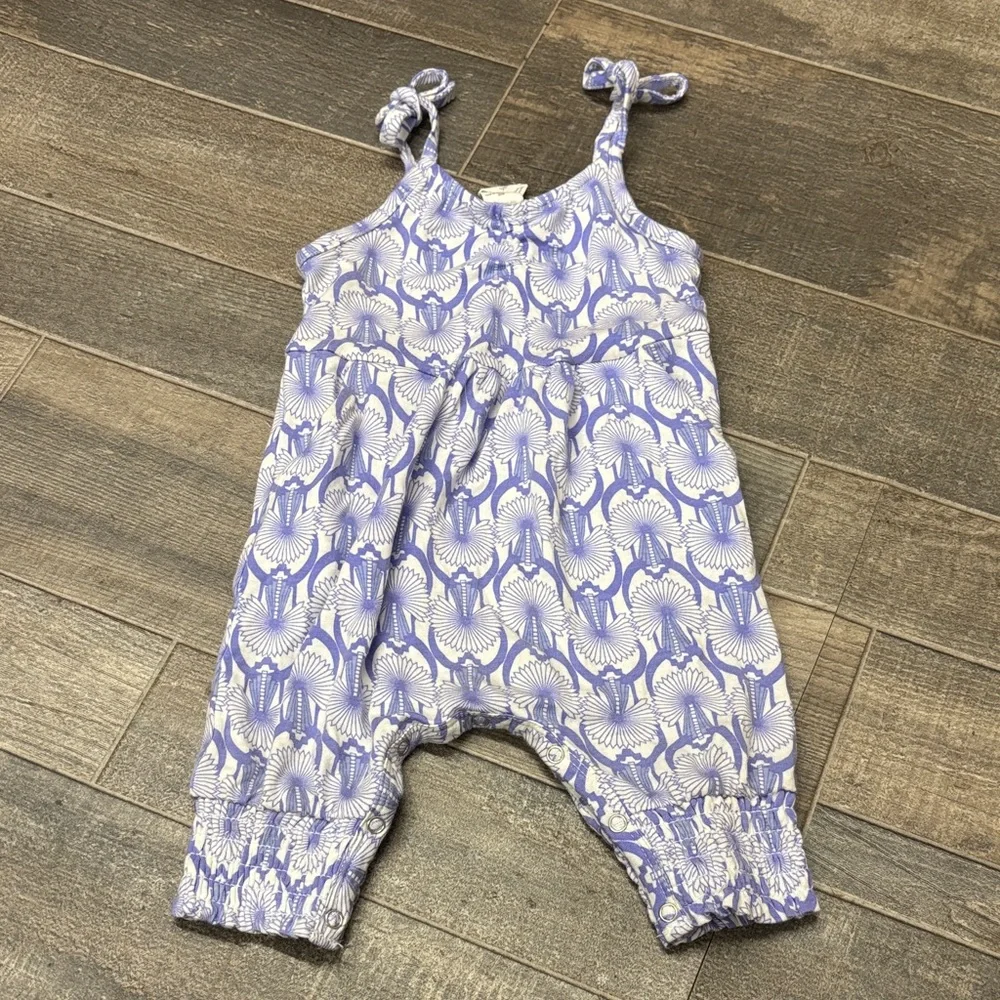 Kate Quinn Modal Bamboo Purple & White Romper Size 3/6‎ months